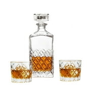 Better Homes and Gardens Sylvan Clear Glass Decanter and DOF 3 Pack Set