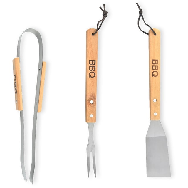 Advancent 3 piezas de herramientas para parrilla de barbacoa, pinzas para acampar, tenedor, espátula con mango largo, comida, carne, Patios, restaurantes Cocina y Comedor Advancent HA047915-00