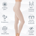 thumbnail image 3 of FarmaCell BodyShaper 609B (Nude, S/M) Firm control shaping leggings with girdle light and refreshing NILIT BREEZE fibre, 100% Made in Italy, 3 of 10