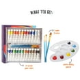 thumbnail image 2 of Glokers Acrylic Paint Set, 24 Color Craft Paint, with 3 Paint Brushes and Paint Palette, 2 of 5