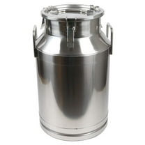 40L/10.56 Gallon Stainless Steel Milk Can - Heavy Duty Milk Jug Milk Bucket Wine Pail Bucket Bottle SS liquid Container Storage W/ Embedded Silicone Sealed Lid Easy to Open and Use