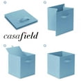thumbnail image 6 of Casafield Set of 12 Fabric Storage Cube Bins, Baby Blue - 11" Collapsible Foldable Cloth Baskets for Shelves and Cubby Organizers, 6 of 7