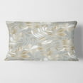 thumbnail image 2 of Designart Golden Tropical Pattern VIII' Mid-Century Modern Throw Pillow - 12x20, 2 of 2