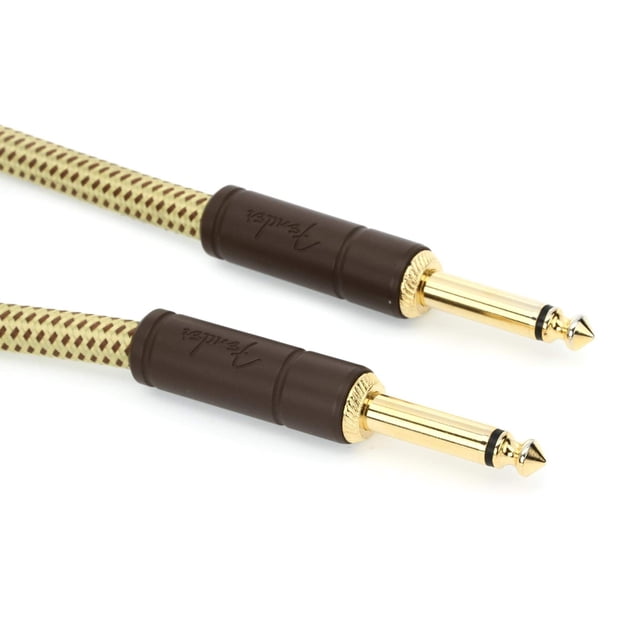 Cable de instrumento Fender Deluxe Series para guitarra, 1,5 m, tweed