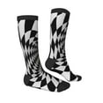 thumbnail image 3 of Balery 3D Vortex Illusion Printed Novelty Socks Men's Women's Crew Socks Sports Socks Knee High Socks Cotton Socks Quirky and Cool Socks, 3 of 9