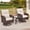 Brown Rattan & Beige Cushion, variant on TUAREX Outdoor Patio Swivel Wicker Glider Chair Set, 2 Swivel Rocking Lounge Rattan Chairs with Side Table, Overstuffed Washable Cushions for Porch, Balcony, Garden, Brown Rattan Beige Cushions