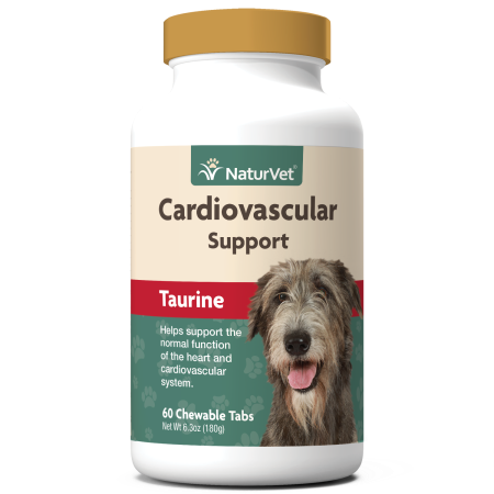 UPC: 0797801048439 | NaturVet Cardiovascular Support Plus Taurine for Dogs – Helps Support Normal Function of Heart and Cardiovascular System – 60 Chewable Tablets