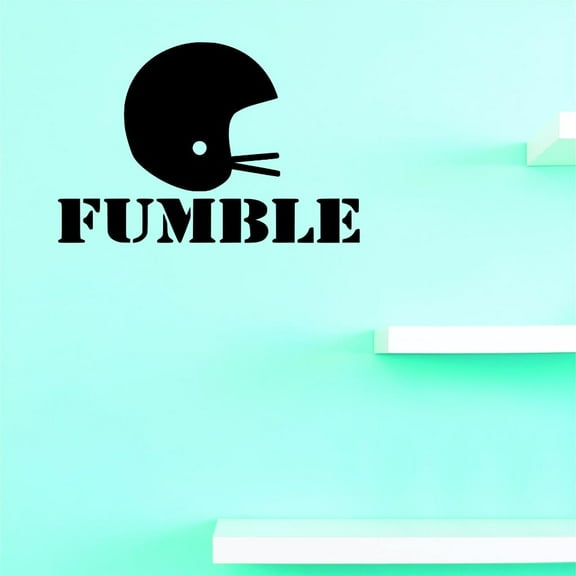 Custom Decals Fumble Wall Art Size: 16 X 16 Inches Color: Black