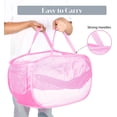 thumbnail image 3 of HEETLY 76L Collapsible Laundry Basket, Pop Up Mesh Laundry Hamper with Handles, Reinforced Steel Ring & Upgraded Durable Material, Foldable Laundry Basket for Dorm Travel Bathroom, 3 of 6