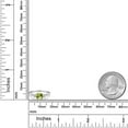 thumbnail image 6 of Gem Stone King 10K White Gold Green Peridot and Lab Grown Diamond 3-Stone Ring for Women | 1.22 Cttw | Round 6MM | Gemstone August Birthstone | Size 9, 6 of 6