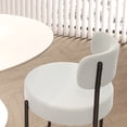 thumbnail image 5 of Boucle Upholstered Metal Side Chair, Set of 4, White, 5 of 8
