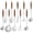 SILVER-10 Pieces, variant on 18/10 Stainless Steel Kitchen Utensils Set,10 Piece Cooking Utensils With Wood Handle,Heat Resistant Kitchen Tool Set