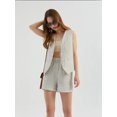 thumbnail image 2 of Striped High Waist Elastic Waist Shorts, 2 of 6