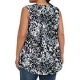 thumbnail image 4 of Fantaslook Plus Size Tank Tops for Women Tunic Sleeveless Shirts Dressy Casual Floral Blouses Loose Summer Tops, 4 of 6