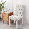 thumbnail image 4 of Charming Wildflower Dining Chair Covers Set of 4 Colorful Autumn Leaves and Blossom Print Washable Polyester Stretch Slipcovers Removable Seat Protector for Farmhouse, 4 of 7