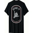 thumbnail image 1 of Camiseta de algodón de manga corta con la frase "Send It No Victory Without Sacrifice" (en la espalda) para hombre y mujer, 1 of 6
