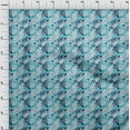 thumbnail image 4 of oneOone Cotton Jersey Aqua Blue Fabric Kids Floral Fabric For Sewing Printed Craft Fabric By The Yard 58 Inch Wide, 4 of 4