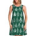 thumbnail image 1 of Balery Christmas Trees Vestidos de verano para mujer con estampado: vestido holgado sin mangas, vestido playero informal y cómodo para días calurosos., 1 of 7