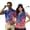 Red Blue Patriotic Star, variant on Aplkyhs Matching Couple Tennis Shirts American Flag Flower Couple Golf Matching Outfits 4-Way Stretch Golf Shirts for Men Quarter Zip Golf Accessories for Men for Outdoor Sports