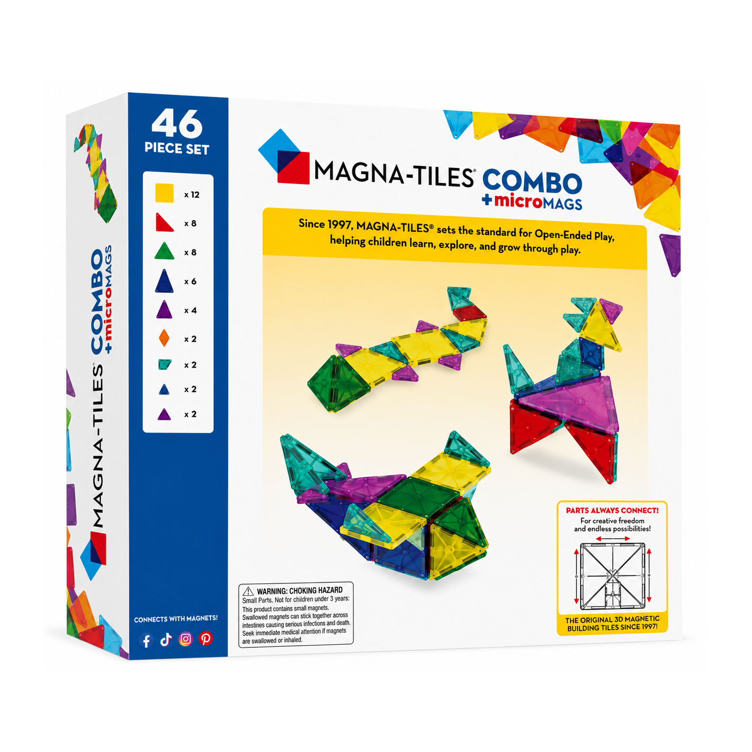 MAGNA-TILES Combo Magnetic Building Set, 46 Pieces photo 8
