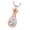 Rose gold, variant on Simple Teardrop Ashes Urn Memory Jewelry Cremation Box Metal Cremation Jewelry Urn Caskets for Ashes