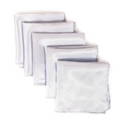 5-Pack Set Men's Solid Color Pocket Square Handkerchief - Diff Colors