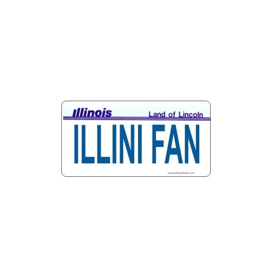 Design It Yourself Illinois Bicycle Plate. Free Personalization on Plate