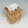thumbnail image 3 of Water Hyacinth Weave Tissue Cover Country Style Desktop Drawer Organizer Handmade Decorative Storage, 3 of 7