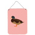 thumbnail image 1 of "Treasures Silver Bantam Duck Pink Check Metal Print, 16hx12w, Multicolor" Caroline's Treasures BB7867DS1216, 1 of 1