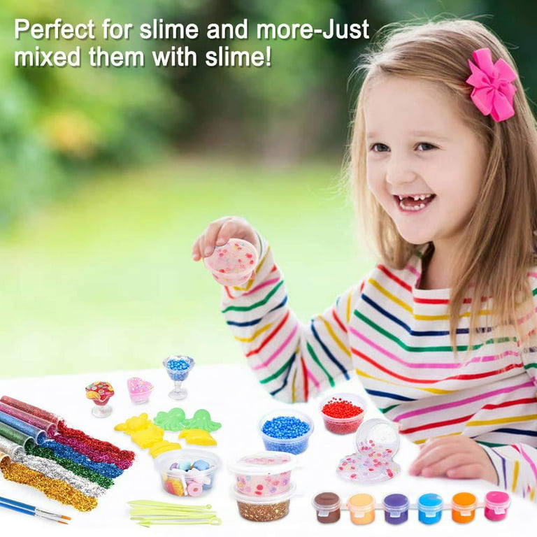 Slime Supplies Kit 135 Pack Slime Making DIY Kit 30 Crystal Slime Glitter Jars