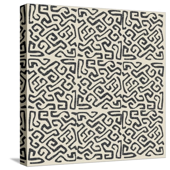 Art.com Kuba Play I Neutral Stretched Canvas Print Wall Art by Cheryl Warrick, 16" x 16"