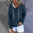 thumbnail image 2 of Timegard Hoodies for Women Button up Long Sleeve Casual Loose Comfy Jackets with Pockets Fall Winter, 2 of 6
