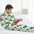 thumbnail image 6 of Picia Golf balls Pattern Men’s Long-Sleeve Sleepwear Set - Soft 2-Piece Loungewear with Pockets, Comfy PJs for Relaxing Nights-Small, 6 of 7