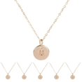 thumbnail image 2 of Collier Pendentif Rond en Forme de Pièce, Chaîne de Col Disque Alphabet, Collier Pull pour Femmes, Cadeau pour Femmes, Bijou Féminin, 2 of 9