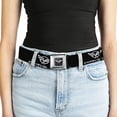 thumbnail image 5 of GM General Motors Belt, Seatbelt Buckle Belt, Corvette Black Silver Repeat, 30 to 44 Inches, 5 of 9