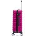 thumbnail image 4 of TUCCI Italy CARRAVIA Ensemble de Bagages Rigides Légers 3 Pcs, Valise à 4 Roues Pivotantes (20 Pouces/24 Pouces/28 Pouces) - Fuchsia, 4 of 7