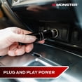 thumbnail image 5 of Monster 3-in-1 Car Charger with 1000mAh Power Bank, 5V Input, 2.1A USB Output, Aluminum Body, Compact Universal Design, 5 of 5
