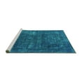 thumbnail image 2 of Ahgly Company Machine Washable Indoor Square Oriental Turquoise Blue Industrial Area Rugs, 7' Square, 2 of 4