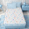 thumbnail image 4 of Erosebridal Preppy Line Bow Zipper Full Size Comforter Sets with Fitted Sheet and 2 Pillowcases,Classic Gingham Base Zipper Bedding Set,Sky Blue White,4pcs,Reversible, 4 of 6
