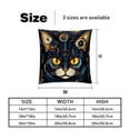 thumbnail image 5 of Cat Throw Pillow - Velvet Pillow Inserts Covers with Unique Patterns - Set of 2 - Available in 16x16, 18x18, 20x20 Inches for Various Occasions, 5 of 6