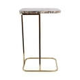 thumbnail image 6 of Sleek End Table, Side Table, or Night Stand for Room Decor - Modern Metal C-Shaped Accent Table with Agate Top for Bedroom or Living Room Decor - Ideal for Bedside or Small Spaces - 24" Multi-Colored, 6 of 12
