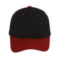 thumbnail image 2 of Two-Tone Adjustable Baseball Cap, Black Burgundy, 2 of 2