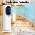 thumbnail image 4 of Advwin 4-in-1 Portable Air Conditioner & Space Heater Combo with Humidifier, Evaporative Cooler & Tower Fan for Home, Remote, 1 Gal Water Tank, 2 Ice Packs, Timer (Silver), 4 of 9