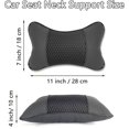 thumbnail image 2 of Reposacabezas de cuero para automóvil, almohadas para el cuello para reposacabezas de automóvil, cojín para el cuello para reposacabezas para brindar apoyo al cuello, almohada de viaje para viajes, h, 2 of 4