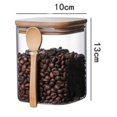 thumbnail image 2 of Contenedor de azúcar morena de 800 ml, tarro de vidrio con tapa y cuchara, almacenamiento hermético en granos de café, incluye 2 ahorradores de azúcar morena Terra Cotta para suavizar, 2 of 4