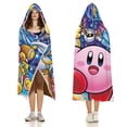 thumbnail image 3 of Kirby Hooded Blanket Poncho Wearable Blanket Hoodie Cozy Soft Warm Flannel Fleece Throw Blanket for Women Men Boys Girls, 3 of 7