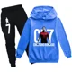 thumbnail image 2 of Ropa para niños Sudadera con capucha y pantalones Traje para niño de 3 a 12 años Sudadera de primavera y otoño Chándal de fútbol CR7 Traje deportivo para vacaciones para niños, 2 of 5