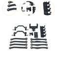 thumbnail image 6 of Almencla 1/16 RC Upgrades Kit Front and Rear Shock Metal Chassis Link Rods Steering Servo Mount for Model Truck DIY Modified black, 6 of 7