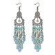 thumbnail image 1 of Pendientes largos colgantes hechos a mano de estilo bohemio para mujer, con cuentas de color dorado y rosa | Código de modelo 6179 Rosa, 1 of 1