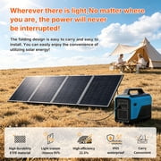 LVYUAN 400W Solar Panel Foldable Solar Panel Charger with Adjustable Kickstands Portable Waterproof IP67 24.5% High Efficiency for RV, Camping, Home, Outdoor, Power Station, off Grid